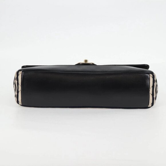 CHANEL Matelasse Chain Shoulder Bag cotton Black Gold - Picture 5 of 16